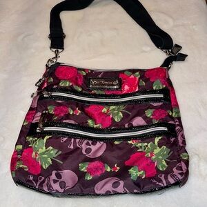 Betsy Johnson skull and roses purse.
